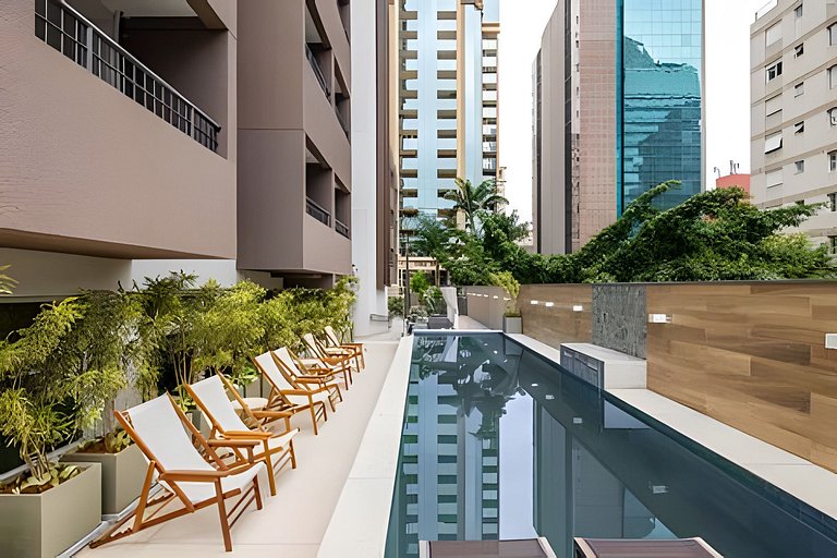 Studio mobiliado próximo à Faria Lima